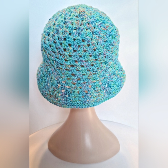 NEW, Crochet sunny bucket hat, handmade, 100% cotton - Picture 7 of 8